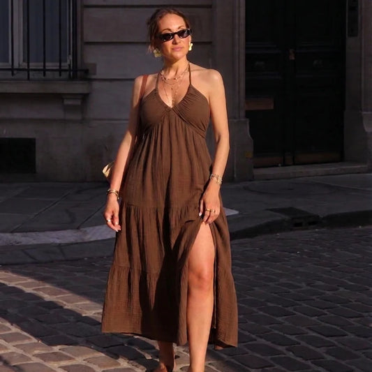 Bazaar Noir Kleid Sandrine | Braun Aufgeweckt
