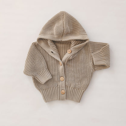 romi. Chunky Knit Cardigan | Sand Aufgeweckt