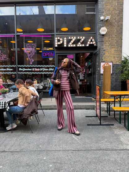 Baumwollhose | berry stripes