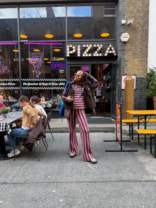 Baumwollhose | berry stripes