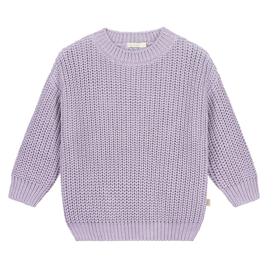 Yuki Kidswear Chunky Knitted Sweater | Lilac Aufgeweckt