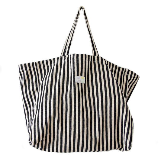 Baumwolltasche Stripes Black