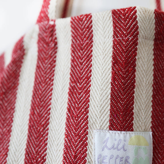 Baumwolltasche Red White