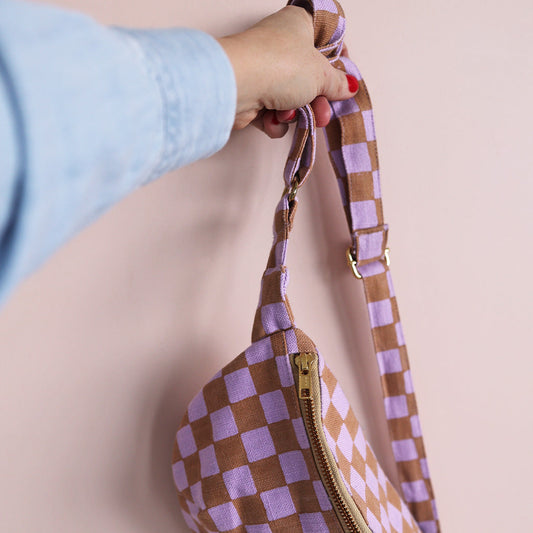 Shoulder bag Check Caramel