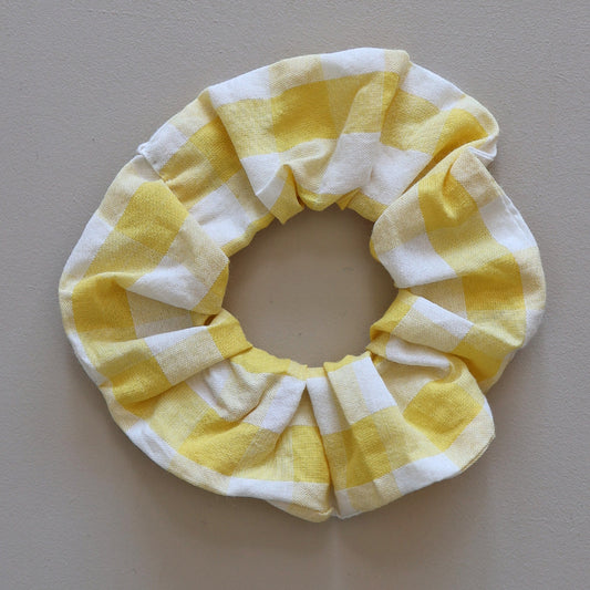 Lili Pepper Scrunchie | Karo Gelb Aufgeweckt
