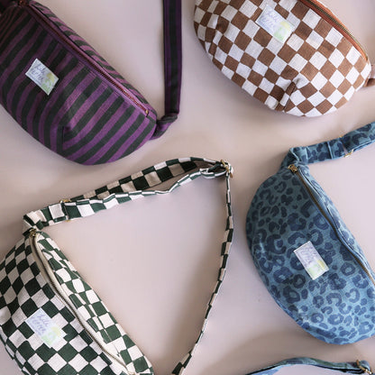 Lili Pepper Shoulder Bag | Check Rose Green Aufgeweckt