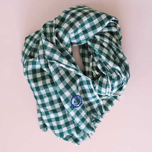 Lili Pepper Wool Scarf | Check Forest Aufgeweckt