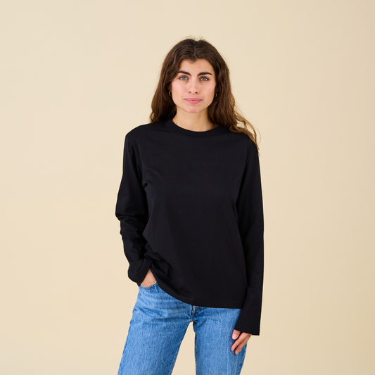 Langarmshirt schwarz Popeia