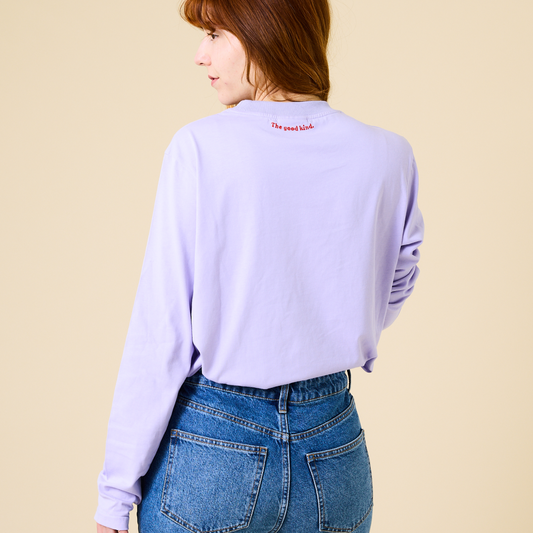 popeia Langarmshirt | lila | pre-order Mitte April Aufgeweckt