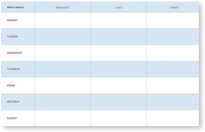 A-Journal Meal Planner | Menüplaner Aufgeweckt