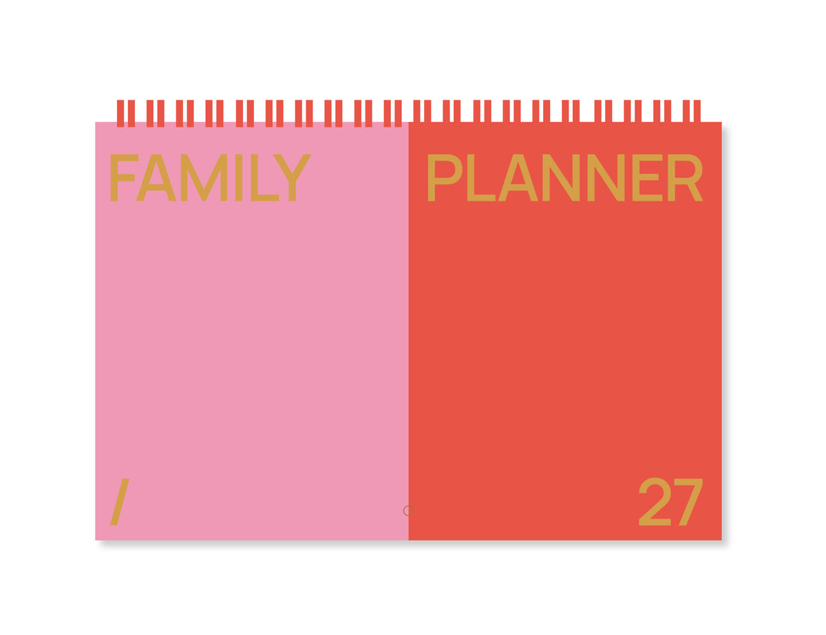 A-Journal Family Planner 2027 | Pink Red Aufgeweckt