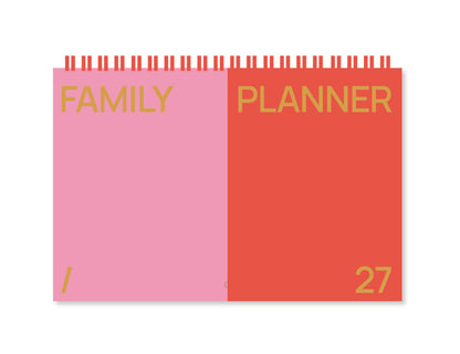 A-Journal Family Planner 2027 | Pink Red Aufgeweckt