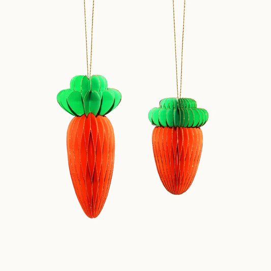 by Vivi. Anhänger Ostern aus Papier 10cm & 15cm Karotten Set Orange Aufgeweckt