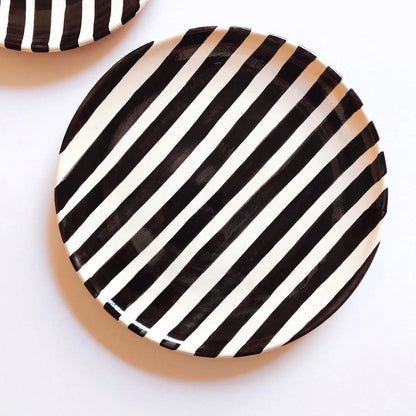 Alma Barru Teller | Stripes | Schwarz (gross) Aufgeweckt
