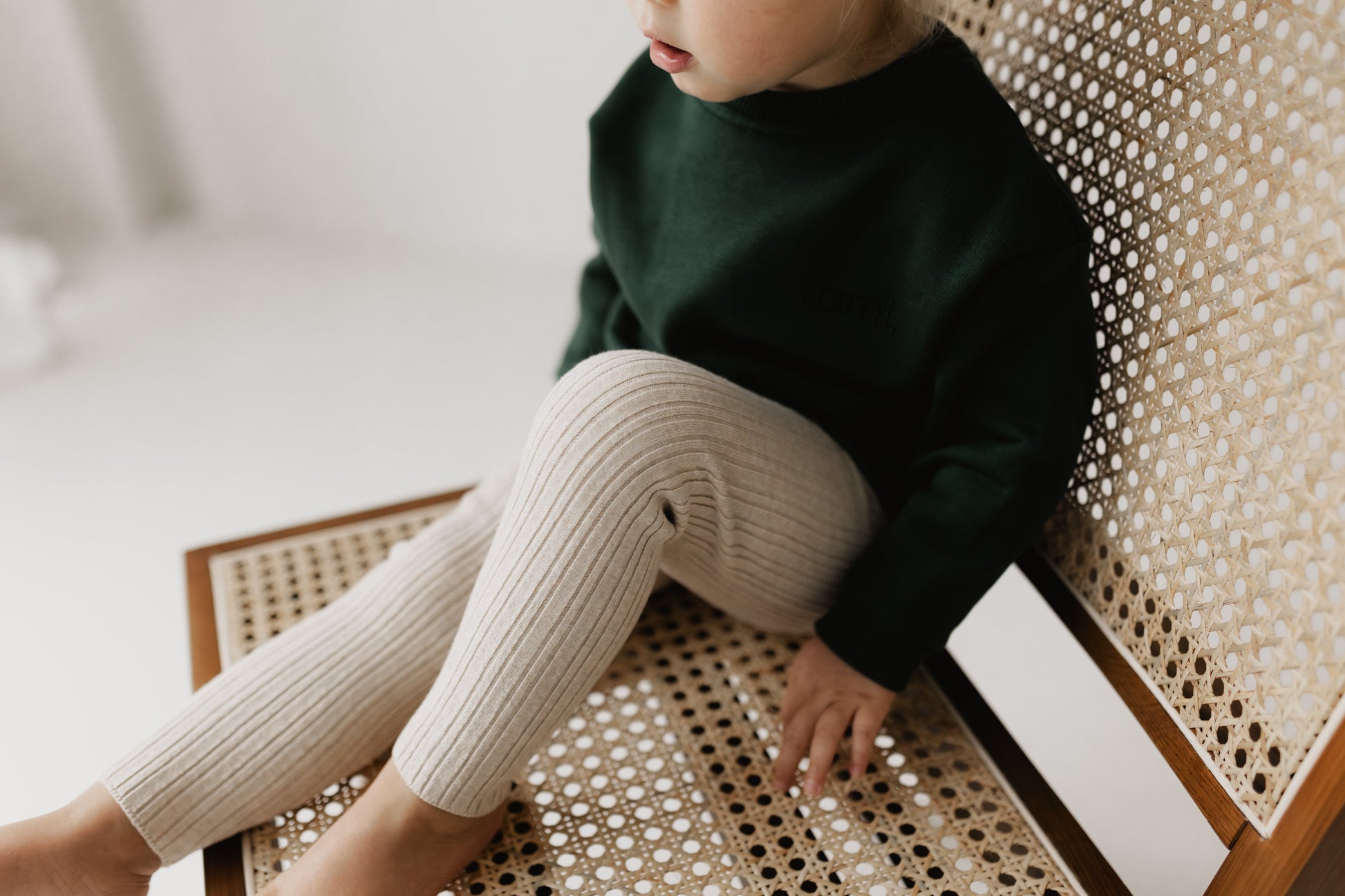 romi. Irregular rib knit Leggings | Oat Aufgeweckt