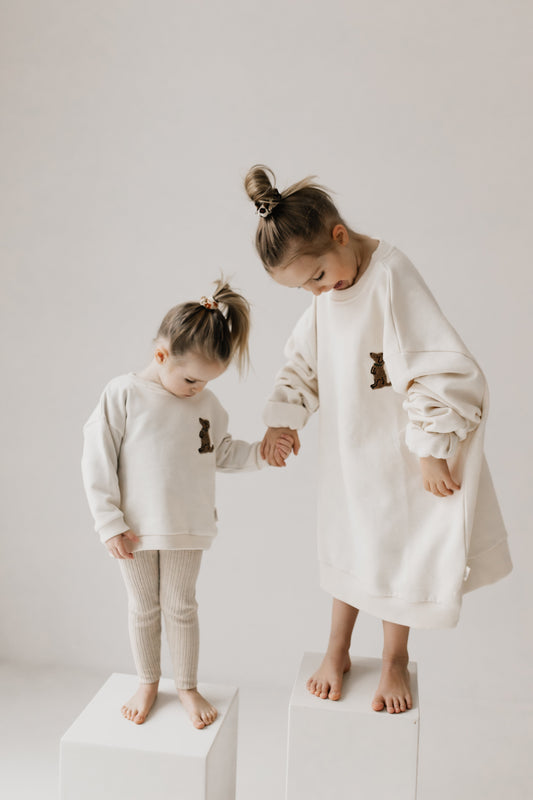 romi. Irregular rib knit Leggings | Oat Aufgeweckt