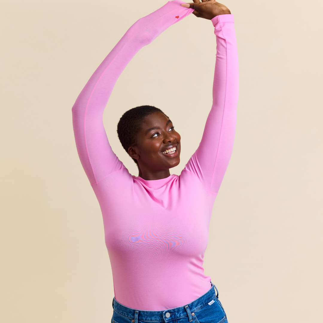 Popeia Tight Langarmshirt | pink Aufgeweckt