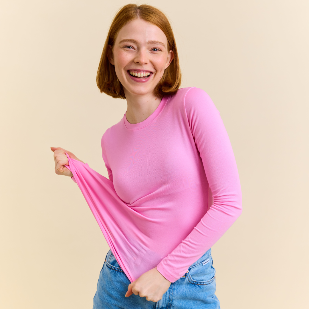 Popeia Tight Langarmshirt | pink Aufgeweckt