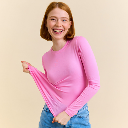 Popeia Tight Langarmshirt | pink Aufgeweckt