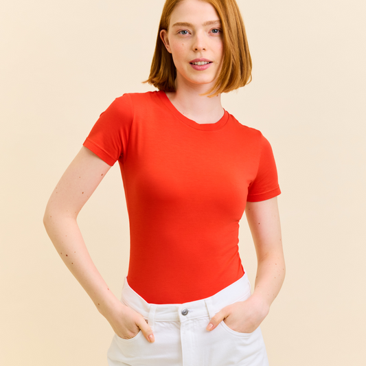 Popeia Tight T-Shirt | rot Aufgeweckt
