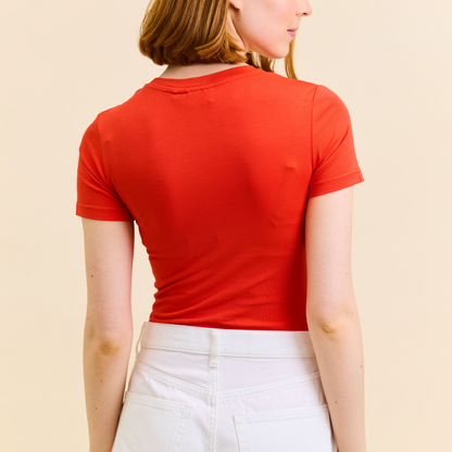 Popeia Tight T-Shirt | rot Aufgeweckt