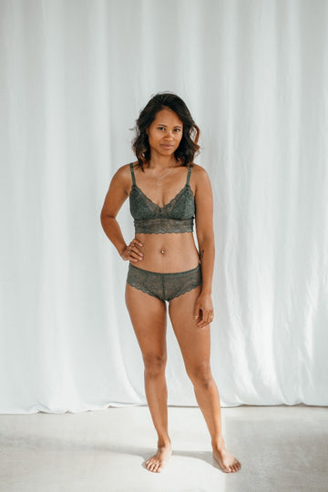 Vivi Spitzen-Slip – Jadegrün