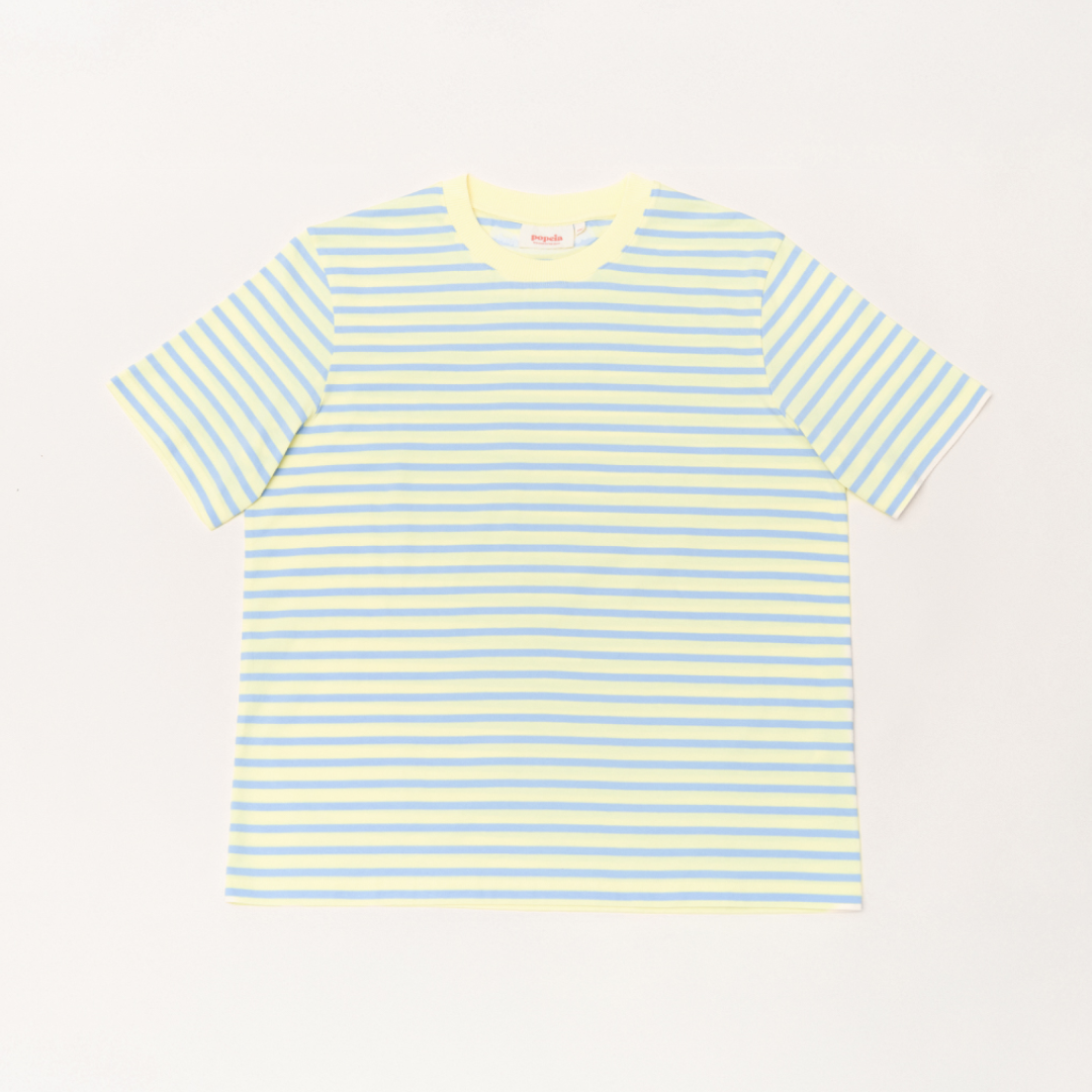 popeia T-Shirt gestreift | gelb/hellblau Aufgeweckt