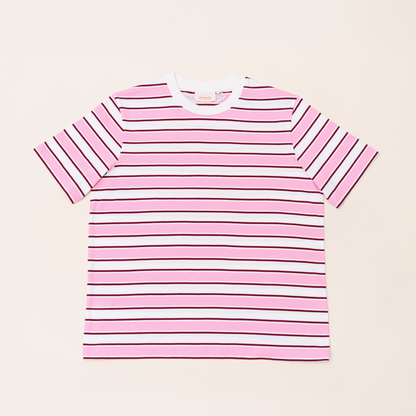 popeia T-Shirt gestreift | weiß/pink Aufgeweckt