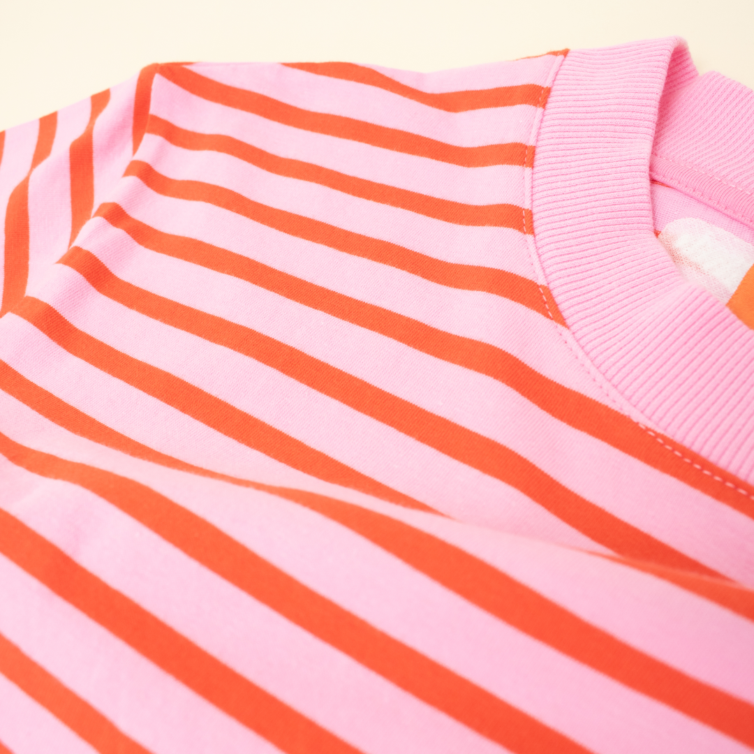 popeia T-Shirt gestreift | pink/rot Aufgeweckt