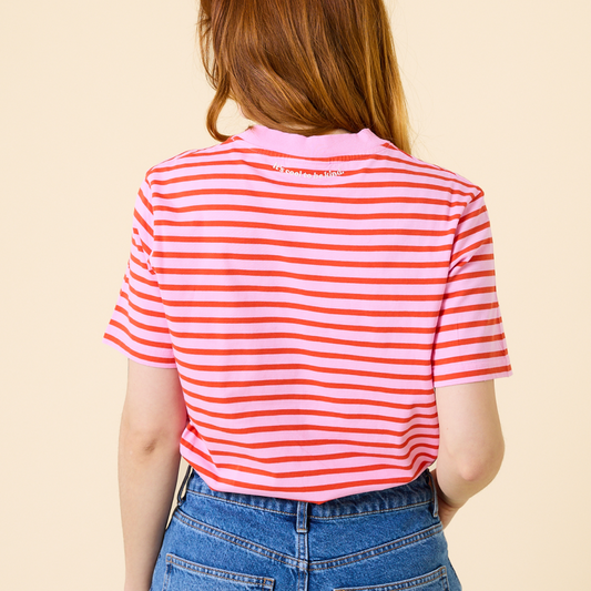 popeia T-Shirt gestreift | pink/rot | pre-order Anfangs April Aufgeweckt
