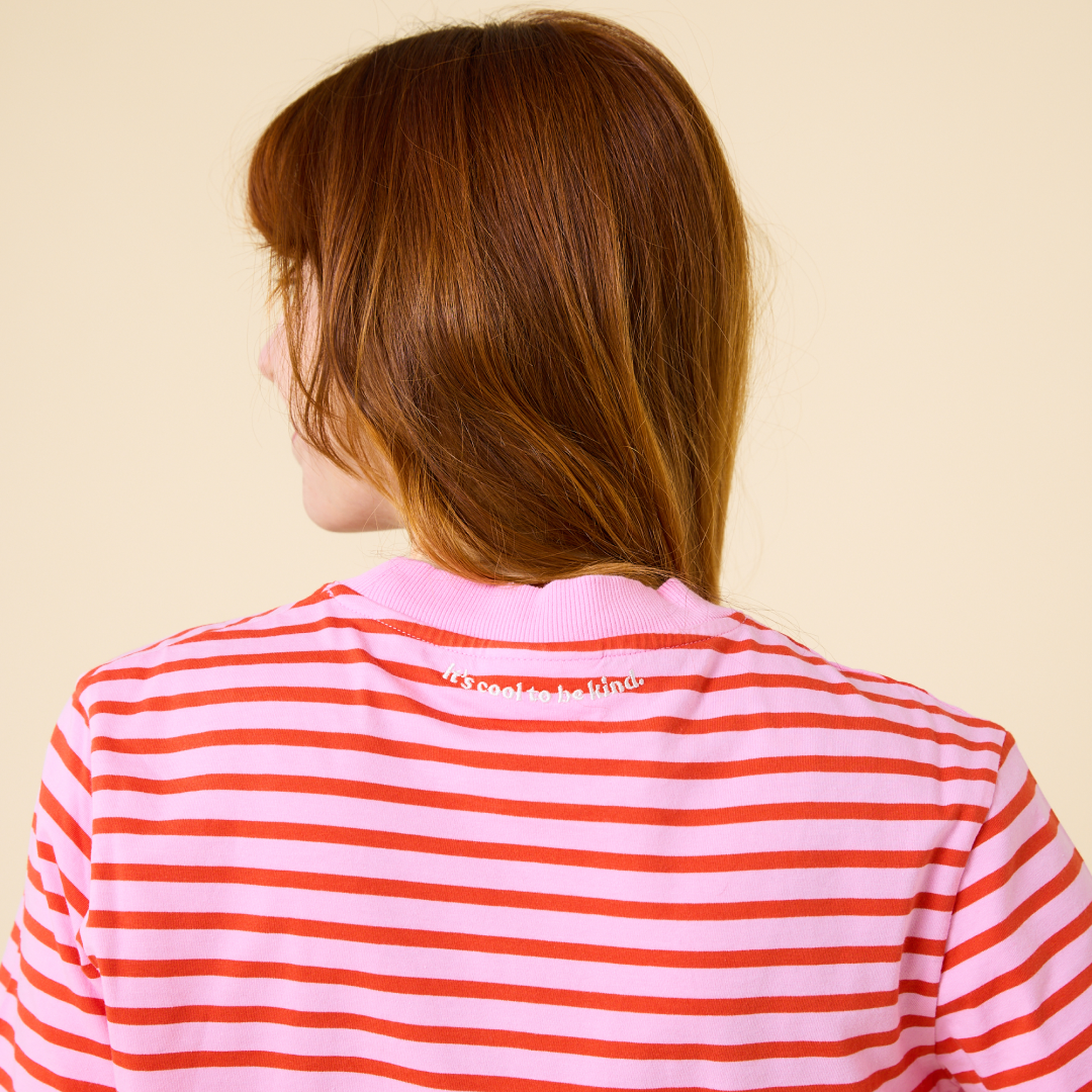 popeia T-Shirt gestreift | pink/rot Aufgeweckt