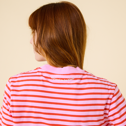 popeia T-Shirt gestreift | pink/rot Aufgeweckt