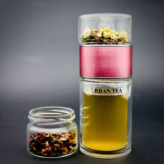 Urban Tea Factory Teeflasche To‑Go Steel – Pink Aufgeweckt