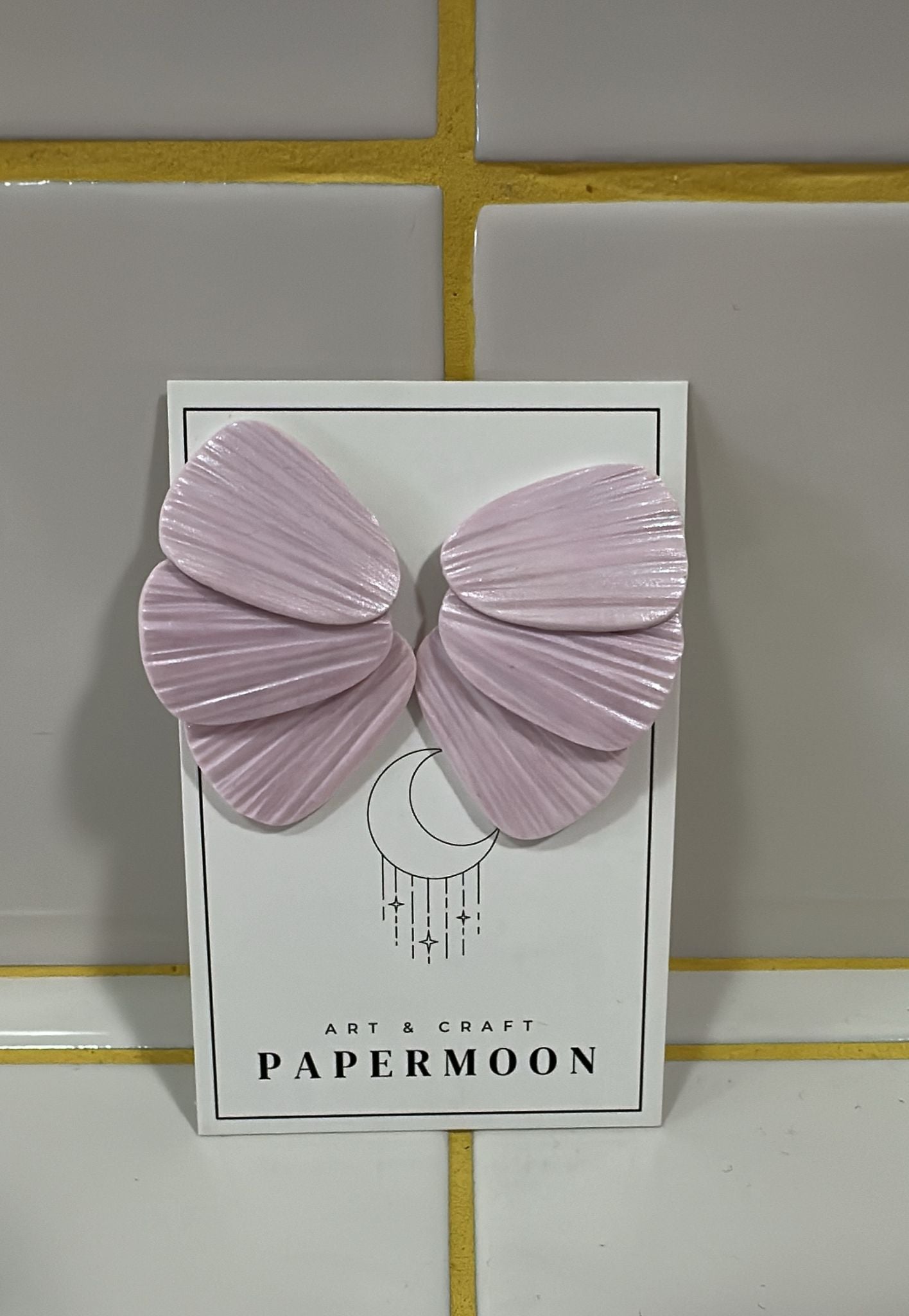 Papermoon Ohrstecker | Blüte Rosa Aufgeweckt