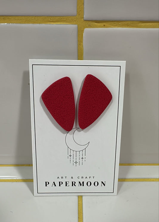 Papermoon Ohrstecker | Dreieck Rot – klein (3 cm) Aufgeweckt