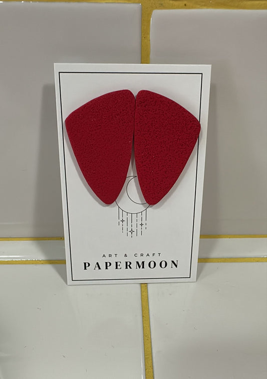 Papermoon Ohrstecker | Dreieck Rot – gross (4 cm) Aufgeweckt