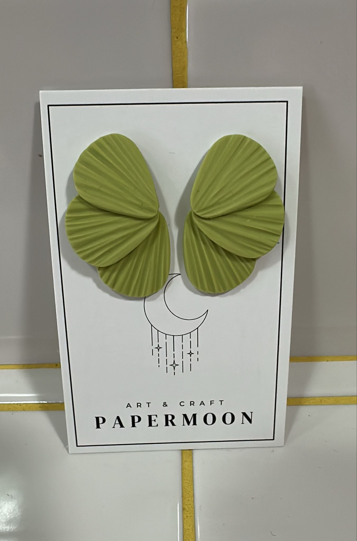 Papermoon Ohrstecker | Blüte Oliv Aufgeweckt