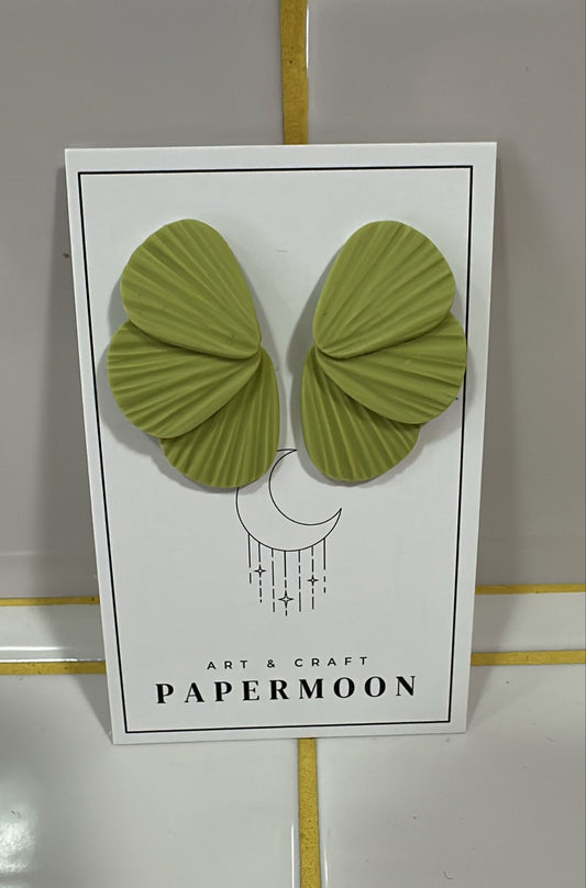 Papermoon Ohrstecker | Blüte Oliv Aufgeweckt