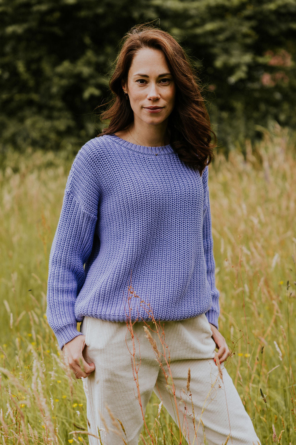 Yuki Kidswear Chunky Knitted Women’s Sweater | Lavender Aufgeweckt