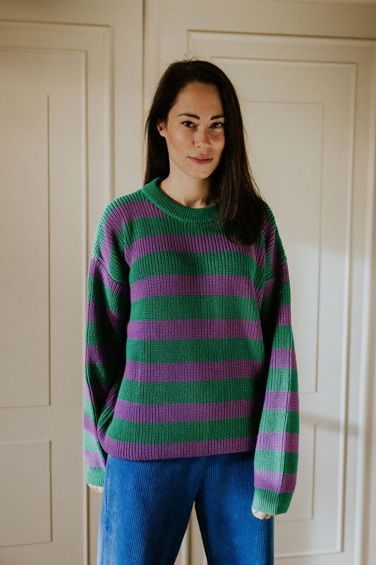 Yuki Kidswear Stripes Knitted Women’s Sweater | Iris Aufgeweckt