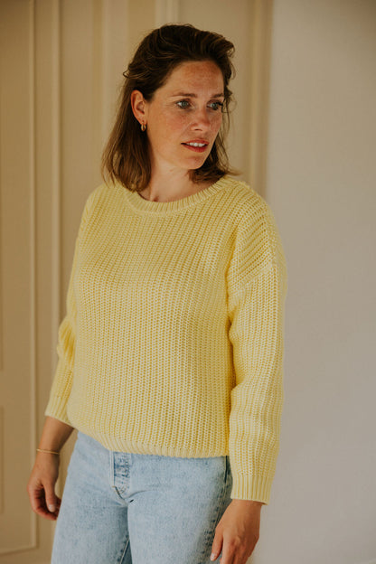 Yuki Kidswear Chunky Knitted Women’s Sweater | Vanilla Aufgeweckt