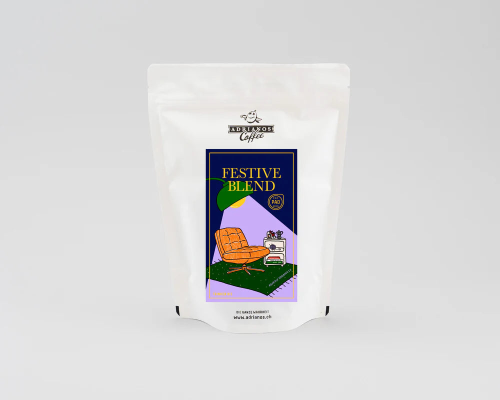 Adrianos Coffee Festive Blend 2025 Kaffee Pads | Beutel 20 Pads Aufgeweckt