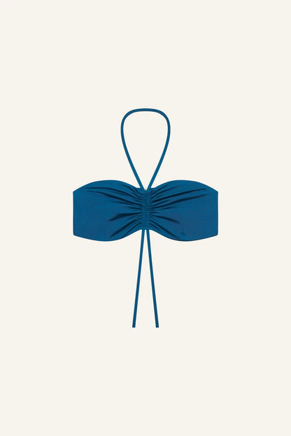 MYMARINI Ruffled Bandeau Top | cave-striped Aufgeweckt