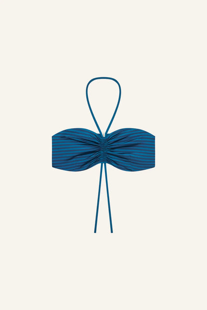 MYMARINI Ruffled Bandeau Top | cave-striped Aufgeweckt