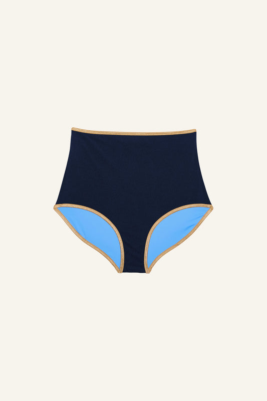 Mymarini Highwaist Shorts shine Azure-Blackberry Aufgeweckt
