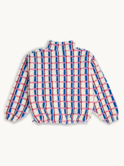 Happy Mess Merino Jacke | Pink & Cobalt Aufgeweckt