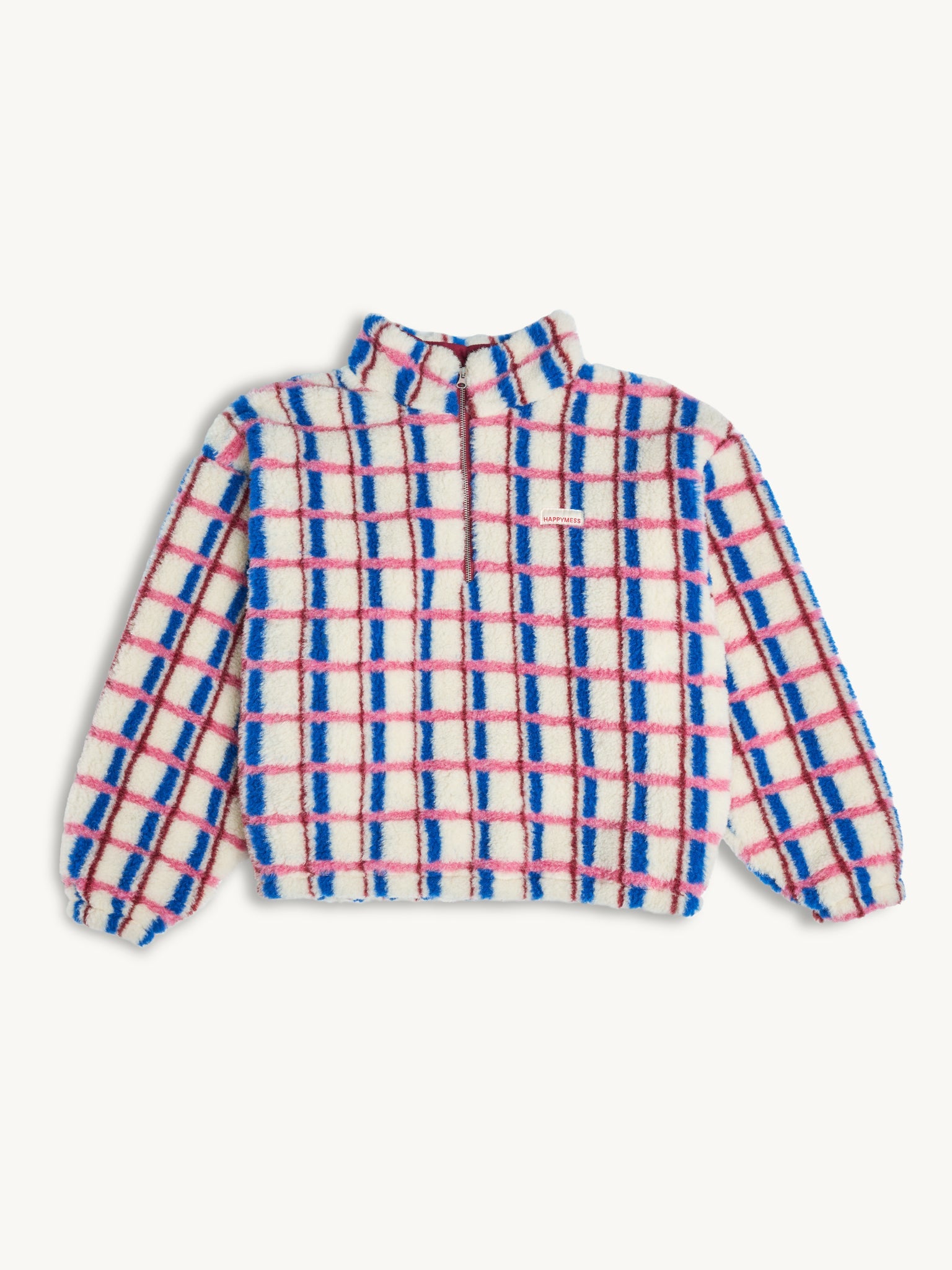 Happy Mess Merino Jacke | Pink & Cobalt Aufgeweckt