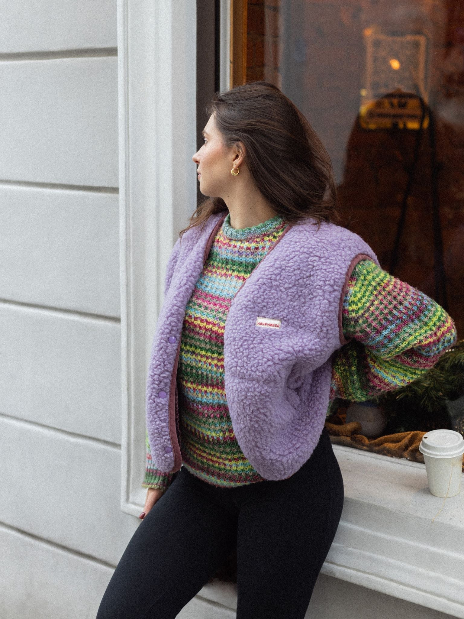 Happymess Merino Weste | Lilac Cloud | Vorbestellung Lieferung Mitte November Aufgeweckt