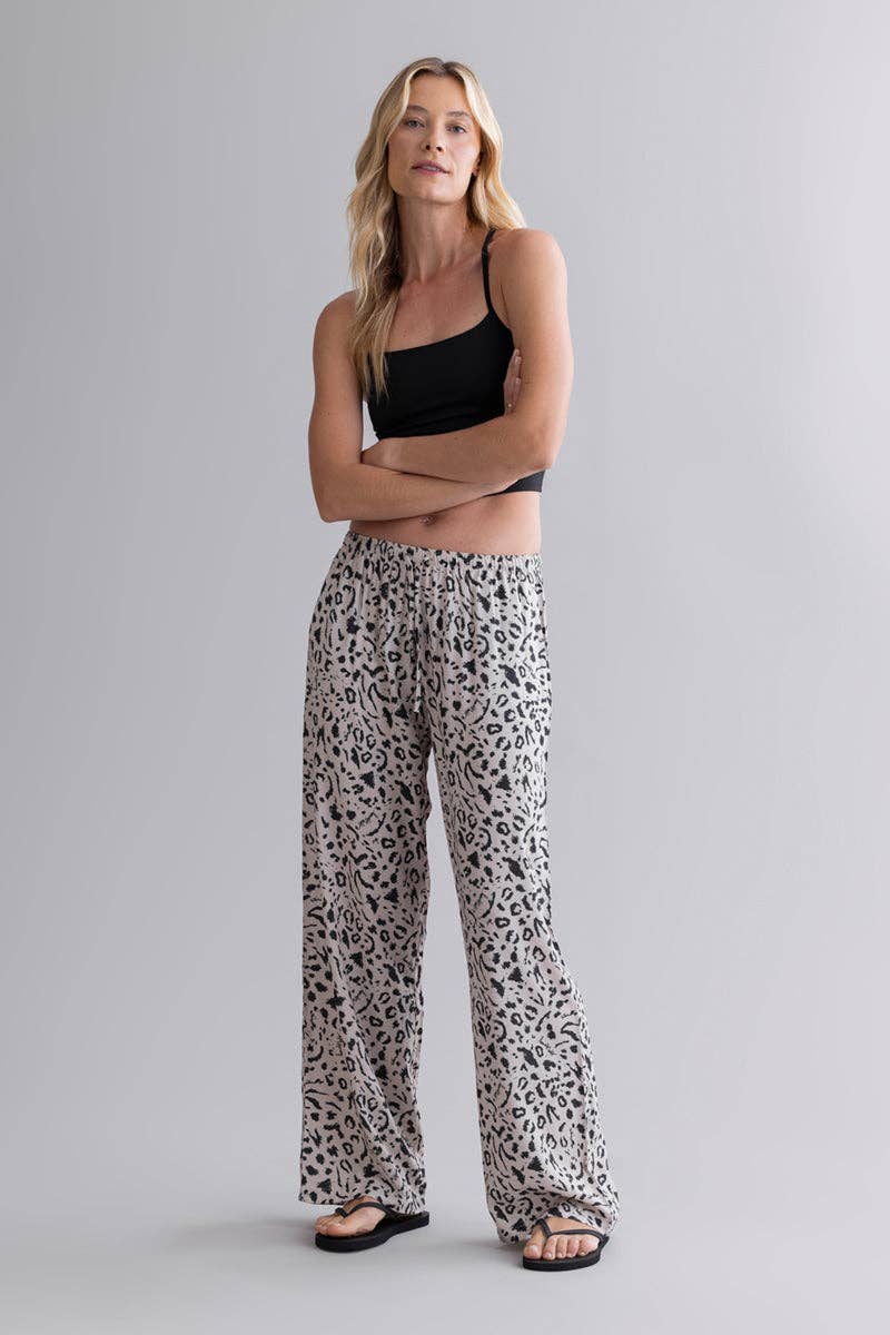 Hey Honey Summer Pants Mono Leo Oatmeal Aufgeweckt