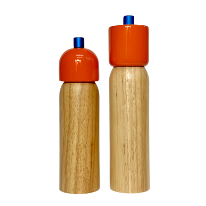 MÆGEN Salz– und Pfeffermühle | Orange und Blau Aufgeweckt